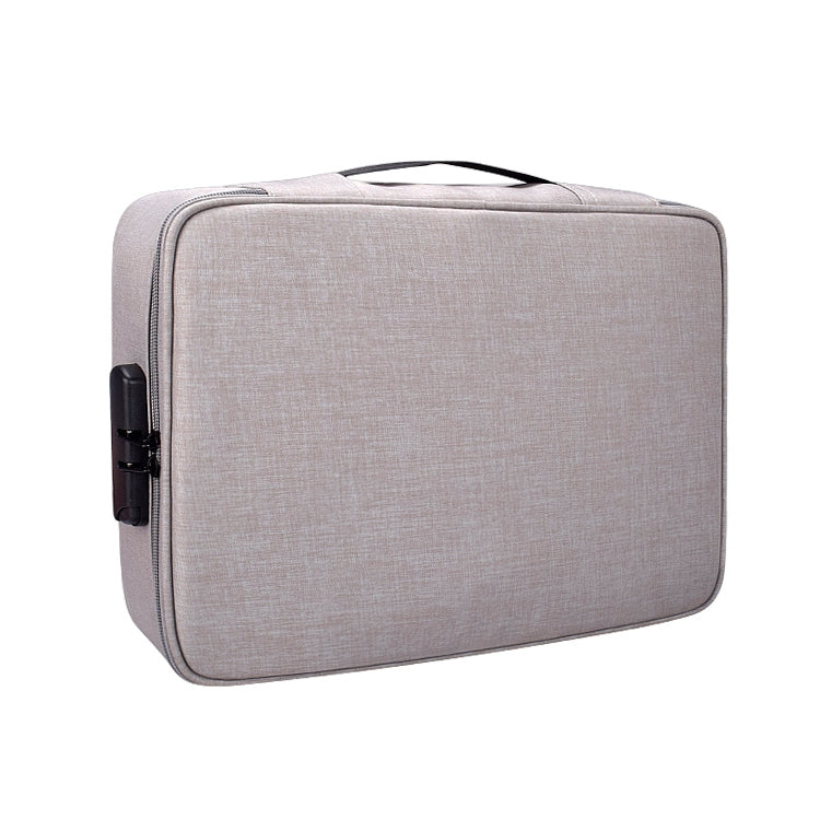 Bolsa de almacenamiento de documentos multicapa de poliéster impermeable ZJ02, bolsa para ordenador portátil para todos los tamaños de portátiles, con bloqueo de contraseña