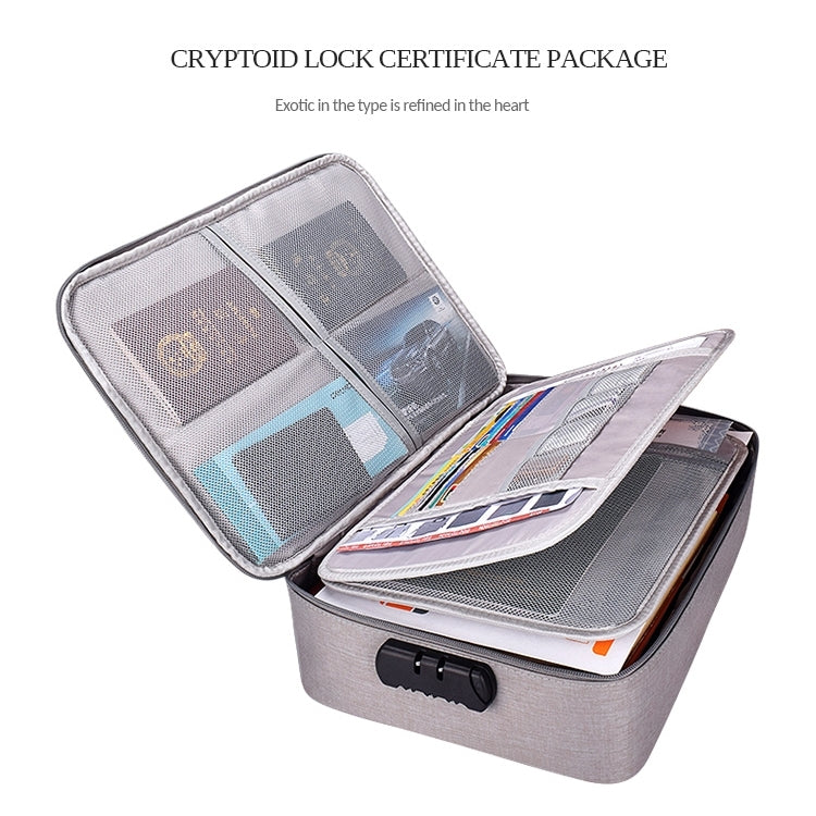 Bolsa de almacenamiento de documentos multicapa de poliéster impermeable ZJ02, bolsa para ordenador portátil para todos los tamaños de portátiles, con bloqueo de contraseña