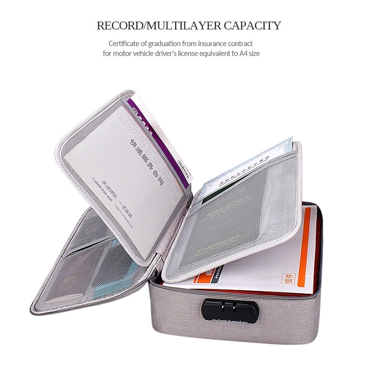 Bolsa de almacenamiento de documentos multicapa de poliéster impermeable ZJ02, bolsa para ordenador portátil para todos los tamaños de portátiles, con bloqueo de contraseña