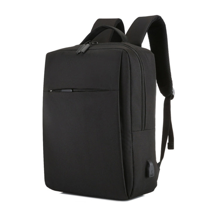 POFOKO Mochila informal de negocios de tela Oxford impermeable de gran capacidad con diseño de carga USB externa para portátiles de 15,6 pulgadas