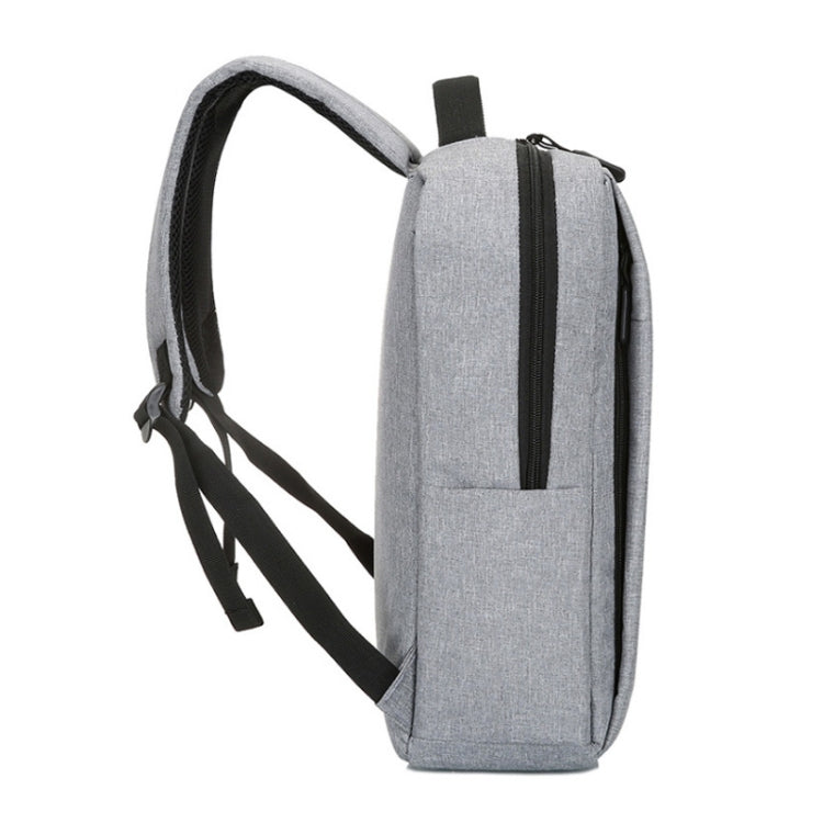 POFOKO Mochila informal de negocios de tela Oxford impermeable de gran capacidad con diseño de carga USB externa para portátiles de 15,6 pulgadas