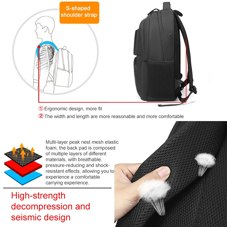 Mochila multifuncional para ordenador portátil Oxford cxs-615