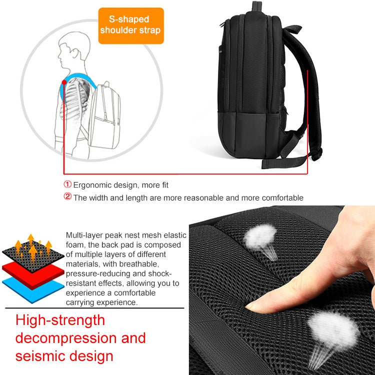 Mochila multifuncional para ordenador portátil Oxford cxs-618
