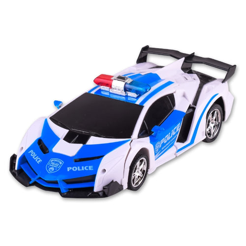 1023 Coche de juguete modelo policía coche deformado remotamente 4 canales