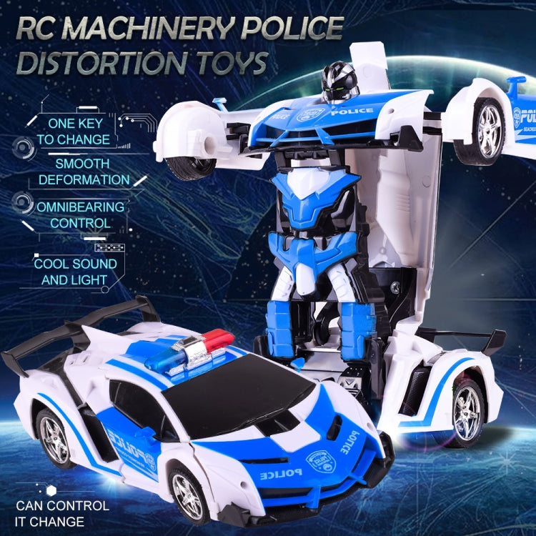 1023 Coche de juguete modelo policía coche deformado remotamente 4 canales