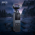 Protector de lente de 6 piezas + película de vidrio templado de pantalla para DJI OSMO Pocket Gimbal, 6PCS Lens Protector