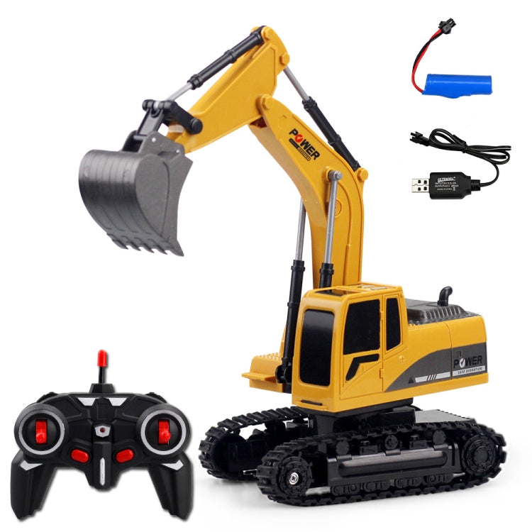 258-1 6 canales 2.4G 1/24RC Excavadora de metal de ingeniería con control remoto que carga el coche RC, Metal