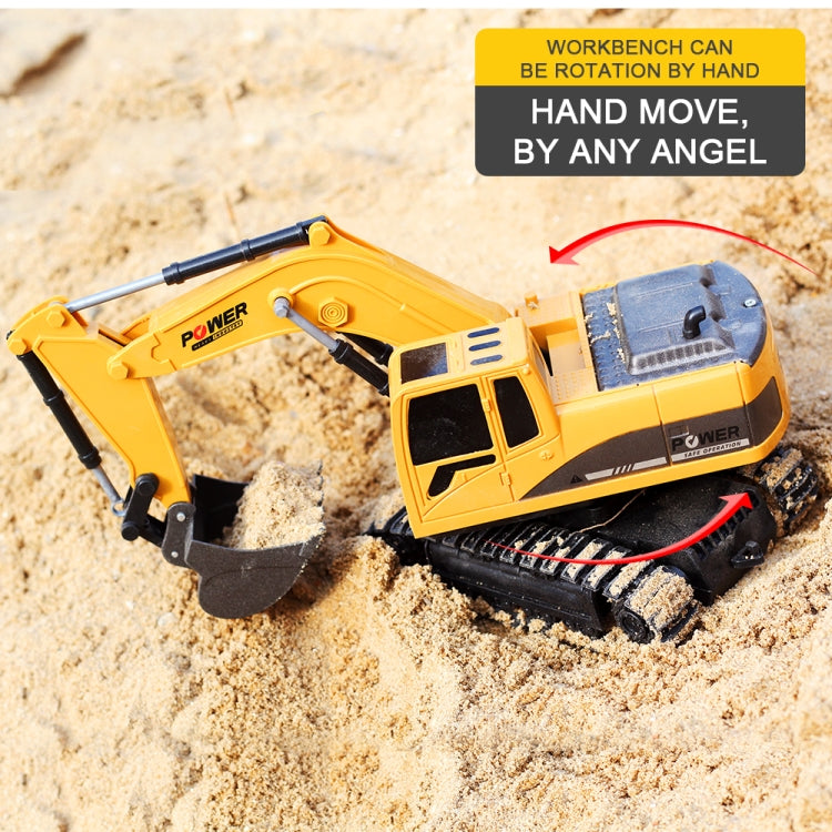 258-1 6 canales 2.4G 1/24RC Excavadora de metal de ingeniería con control remoto que carga el coche RC, Metal