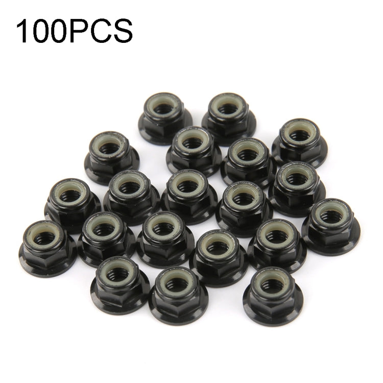 100 Uds iFlight M5 CW 6061 Tuercas de tornillo de Motor de aluminio tuerca con reborde de bloqueo automático de inserción de nailon para Motor de Dron de carreras con visión en primera persona, M5 CW 6061(Black), M5 CW 6061(Red)