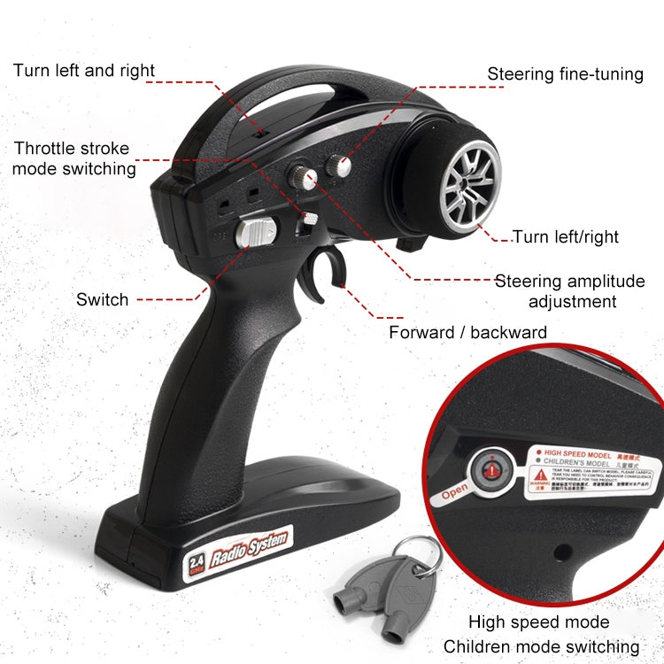 FY-08 Versión sin escobillas 2.4G Vehículo todoterreno con control remoto 1:12 Camión corto con tracción en las cuatro ruedas Coche con control remoto de alta velocidad, enchufe de la UE