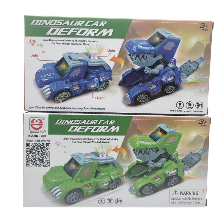 HG-882 Juguete eléctrico del coche de la deformación del dinosaurio Juguete musical ligero universal