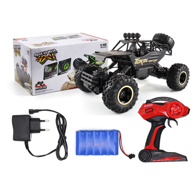HD6026 1:12 Coche de escalada de aleación grande Montaña Bigfoot Cross-Country Coche de juguete con control remoto con tracción en las cuatro ruedas, Tamaño: 37 cm, HD6026 1:12(Black), 6255 2.4GHz 1:16(Green), HD6026 1:12(Gold), HD6026 1:12(Red)       ...