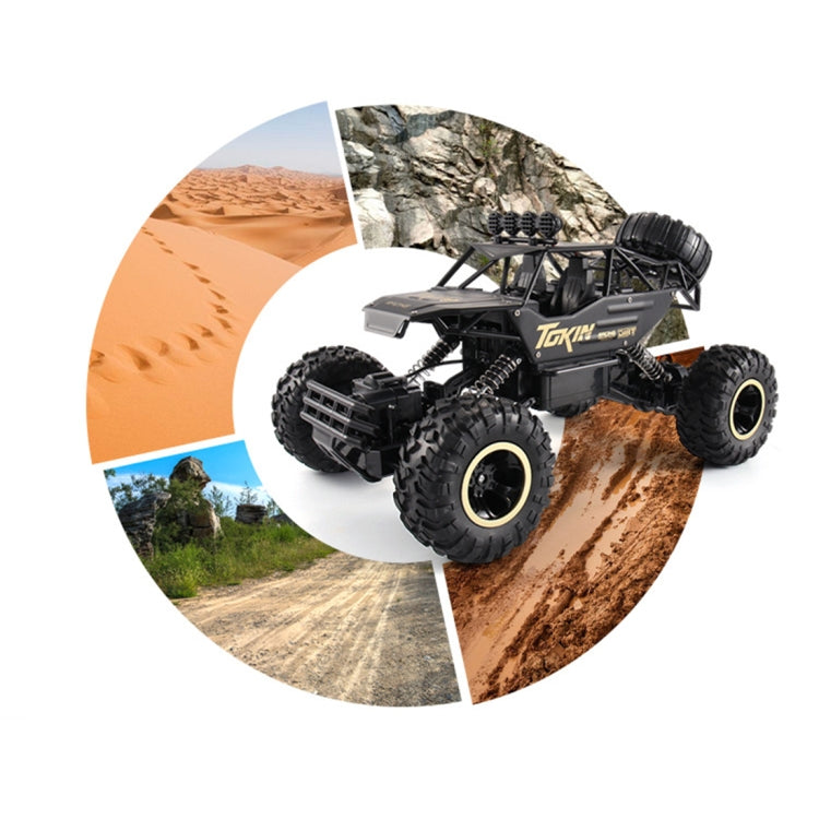 HD6026 1:12 Coche de escalada de aleación grande Montaña Bigfoot Cross-Country Coche de juguete con control remoto con tracción en las cuatro ruedas, Tamaño: 37 cm, HD6026 1:12(Black), 6255 2.4GHz 1:16(Green), HD6026 1:12(Gold), HD6026 1:12(Red)       ...