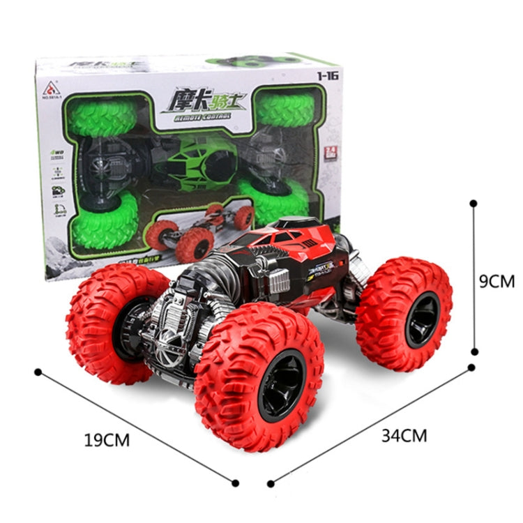 675E 1:16 2,4 GHz Coche de juguete para niños con control remoto, tracción en las cuatro ruedas, todoterreno, trenzado, de doble cara, tamaño: 33 cm