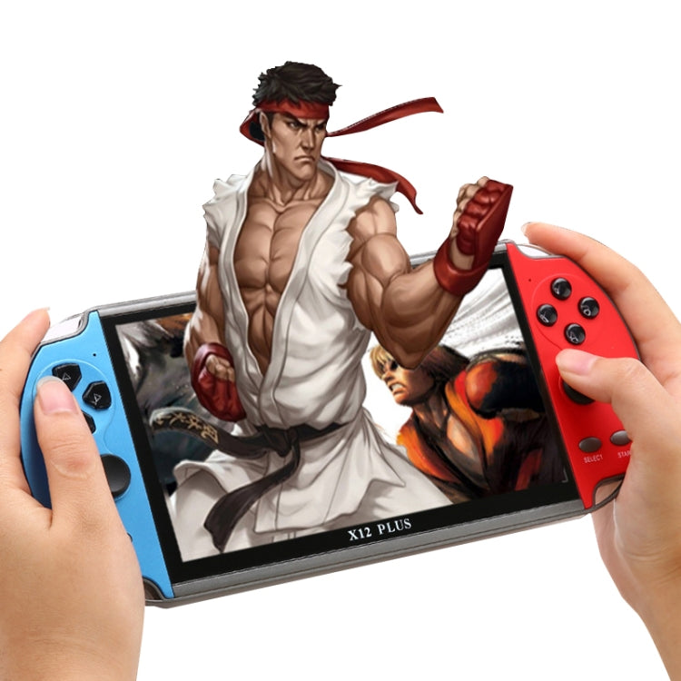 Consola de juegos portátil Powkiddy X12 Plus Retro Classic Games con pantalla HD de 7 pulgadas y memoria de 16 GB, compatible con MP4/e-book, X12 Plus