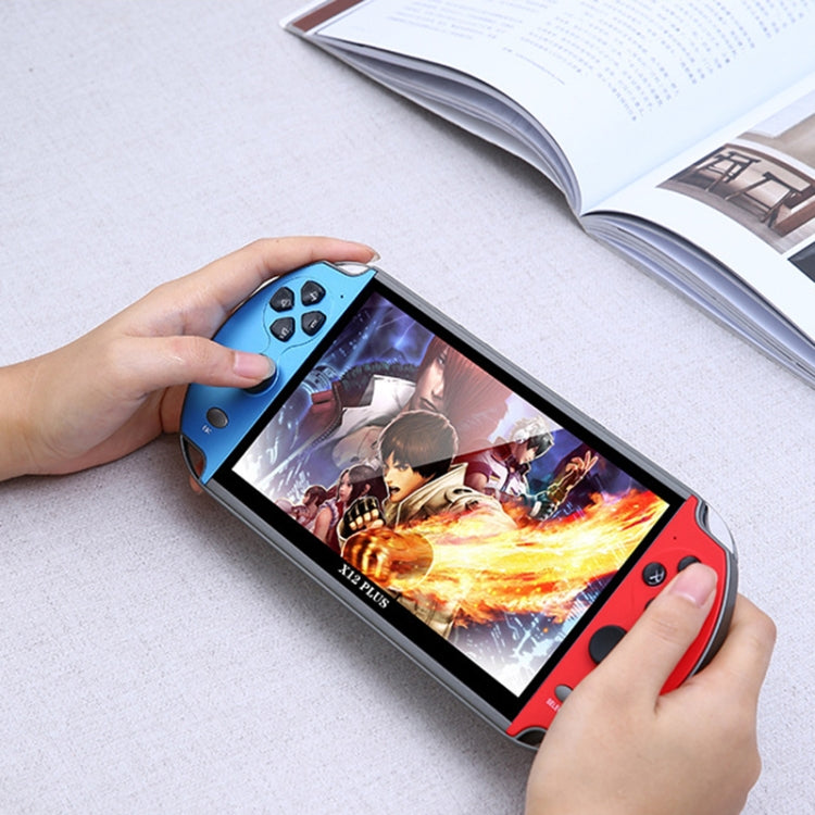 Consola de juegos portátil Powkiddy X12 Plus Retro Classic Games con pantalla HD de 7 pulgadas y memoria de 16 GB, compatible con MP4/e-book, X12 Plus