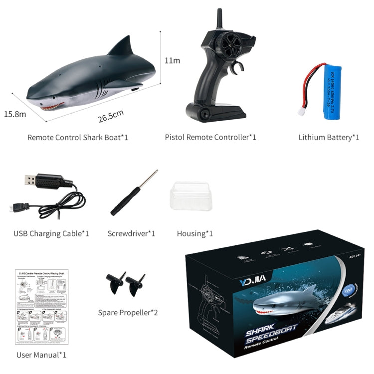 Barcos de control remoto YDJ-818 2.4G RC Shark Boat, YDJ-818