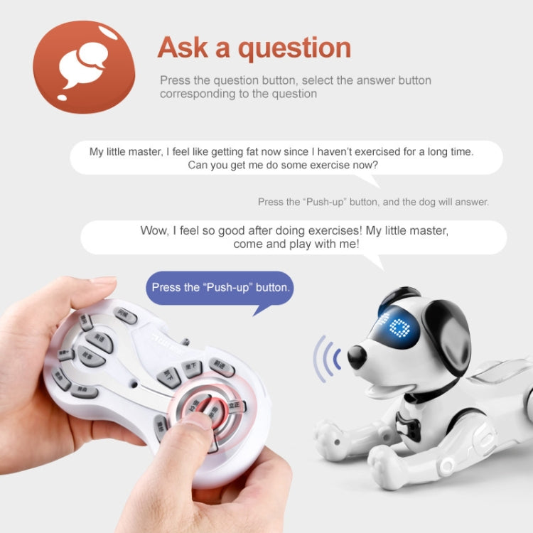 YDJ-K11 Control remoto programable Robot Dog RC Toy, YDJ-K11(White), YDJ-K11(Yellow)
