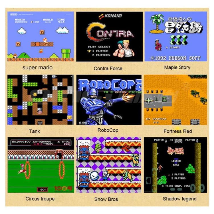 Mini consola de juegos clásica retro de TV, 620 juegos incorporados, 620 Games(EU Plug), 620 Games(US Plug)