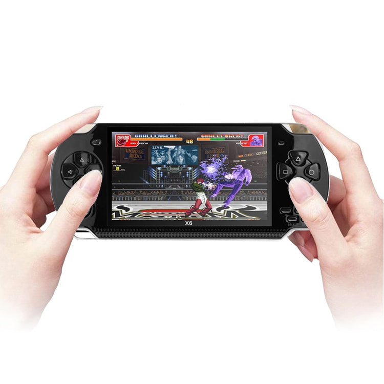 Consola de juegos portátil retro X6 con pantalla de 4,3 pulgadas y cámara de 3 MP, 10000 juegos incorporados, compatible con libros electrónicos/grabación/reproducción de música/reproducción de vídeos, X6