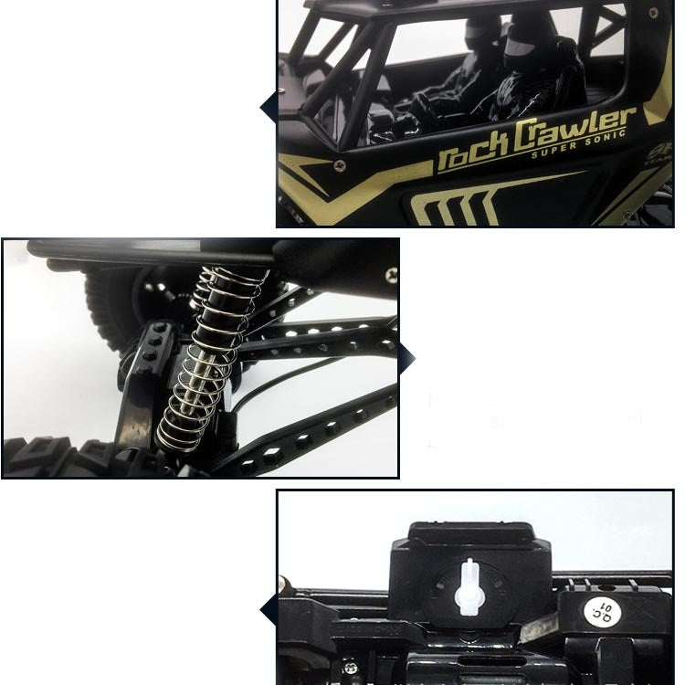 HD609 1:8 Coche de escalada de aleación de gran tamaño Vehículo de control remoto todoterreno de juguete
