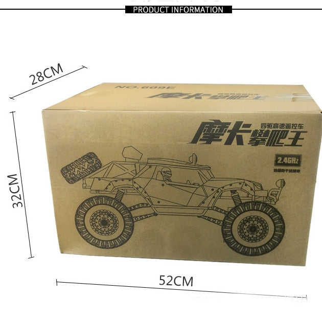HD609 1:8 Coche de escalada de aleación de gran tamaño Vehículo de control remoto todoterreno de juguete