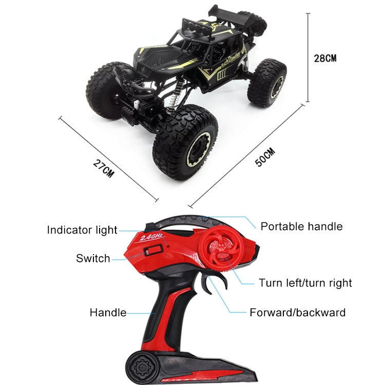 Coche de escalada con Control remoto de aleación 1:8, vehículo todoterreno de juguete