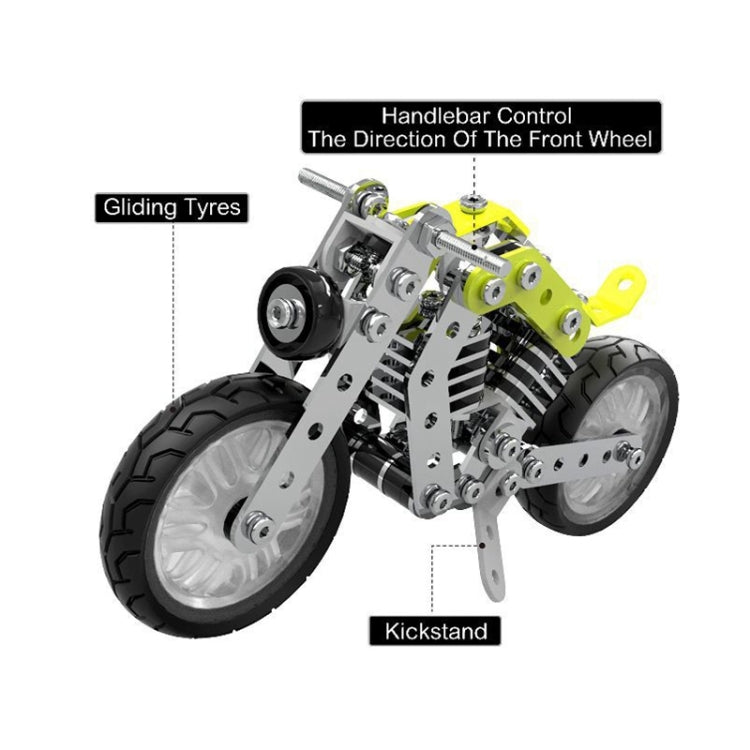 MoFun SW-002 158 PCS DIY Bloques de montaje de motocicletas Halley de acero inoxidable, SW-002 Halley Motorcycle