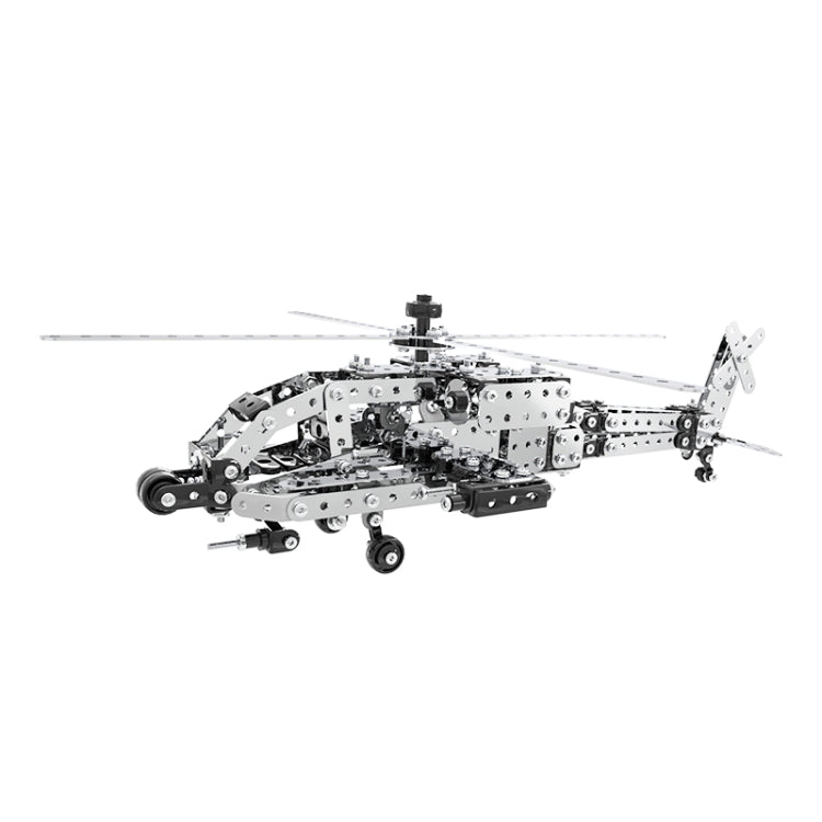 MoFun SW-021 DIY Acero inoxidable AH-64 Helicóptero artillado Bloques de montaje, SW-021 AH-64 Helicopter Gunship