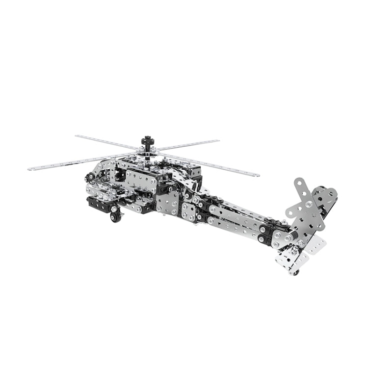 MoFun SW-021 DIY Acero inoxidable AH-64 Helicóptero artillado Bloques de montaje, SW-021 AH-64 Helicopter Gunship