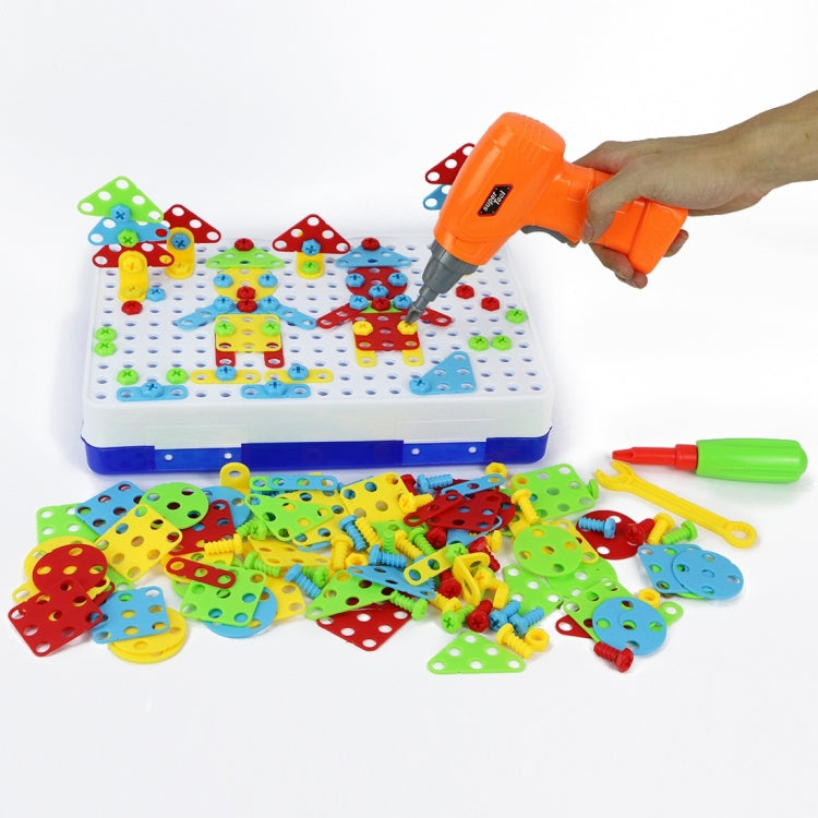 MoFun 608 240 Uds DIY tuerca de tornillo de desmontaje taladro eléctrico rompecabezas juguetes educativos con tuerca eléctrica, 608 237 PCS