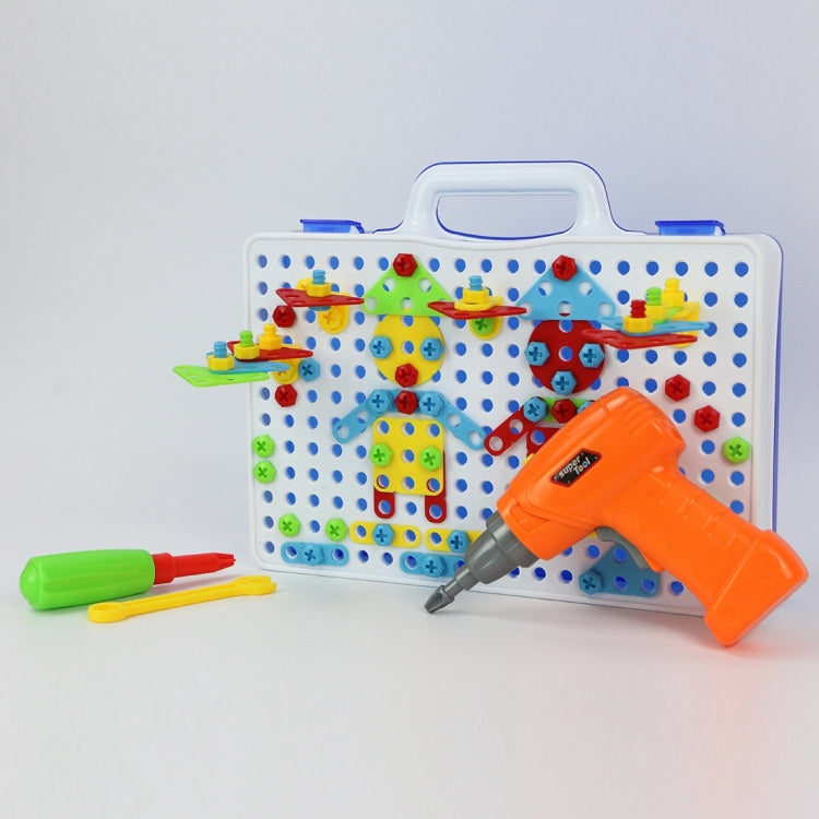 MoFun 608 240 Uds DIY tuerca de tornillo de desmontaje taladro eléctrico rompecabezas juguetes educativos con tuerca eléctrica, 608 237 PCS