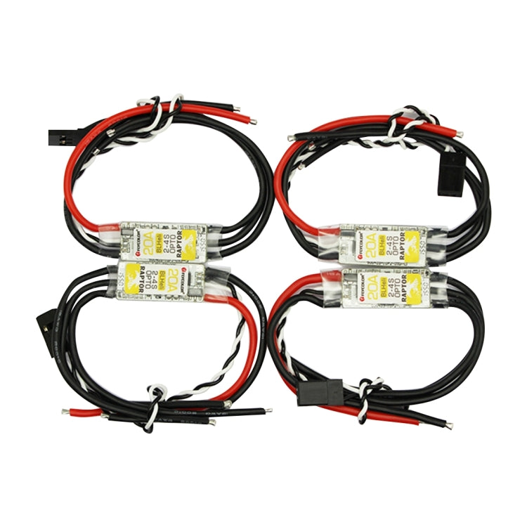 Flycolor Raptor Series Power Set, incluye 4 controladores de velocidad de 20 A + 4 motores de 2300 KV + 4 hélices 5045, 2300KV
