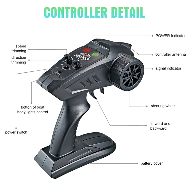 HongXunJie HJ806 Barcos de carreras de alta velocidad con refrigeración por agua de 2,4 Ghz con control remoto, función de giro automático, distancia de control de 200 m