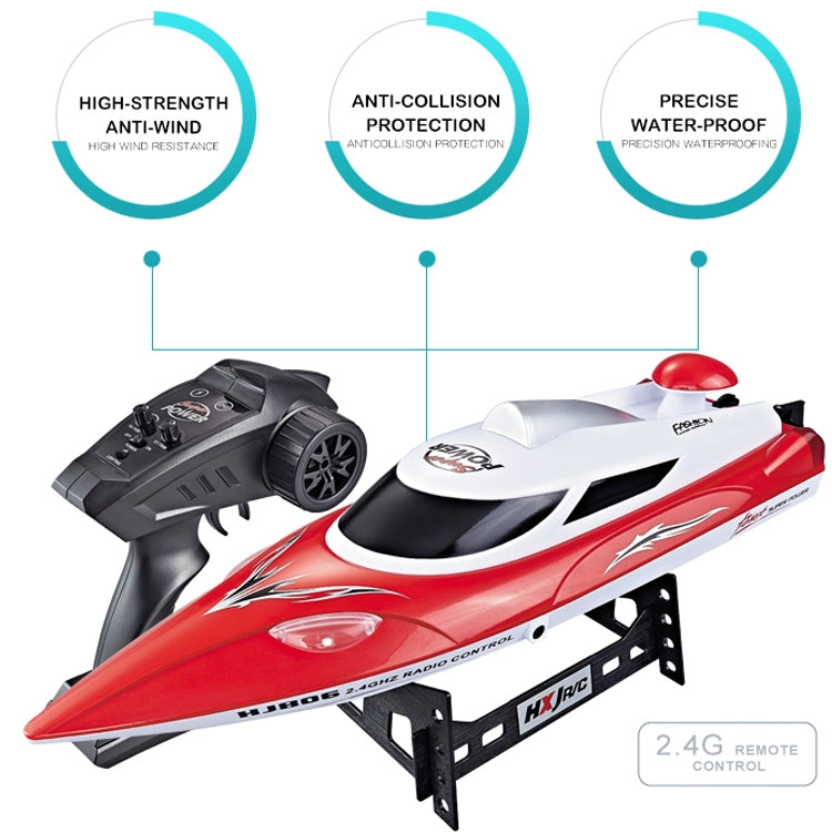 HongXunJie HJ806 Barcos de carreras de alta velocidad con refrigeración por agua de 2,4 Ghz con control remoto, función de giro automático, distancia de control de 200 m