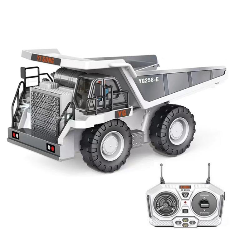 Vehículo de construcción de carga con control remoto MoFun 1048 2.4G de nueve canales, escala 1:24, camión volquete minero multifunción, 1048(Silver)