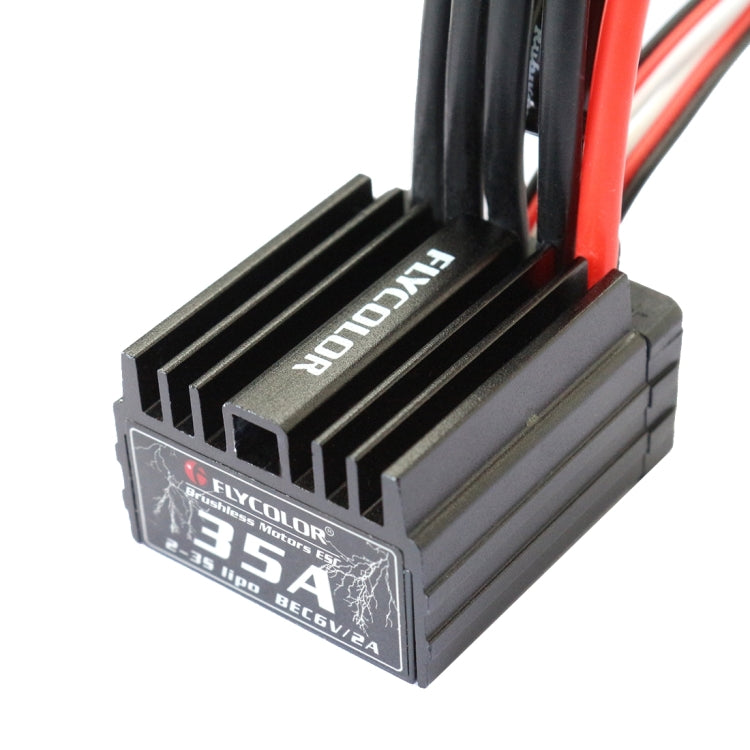 Controlador electrónico de velocidad sin escobillas Flycolor Thunder Series 35A sin sensor para coche RC, 35A
