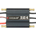 Flycolor Flymoster Series 50A 2-6S Controlador electrónico de velocidad impermeable para barco RC, 50A 2-6S
