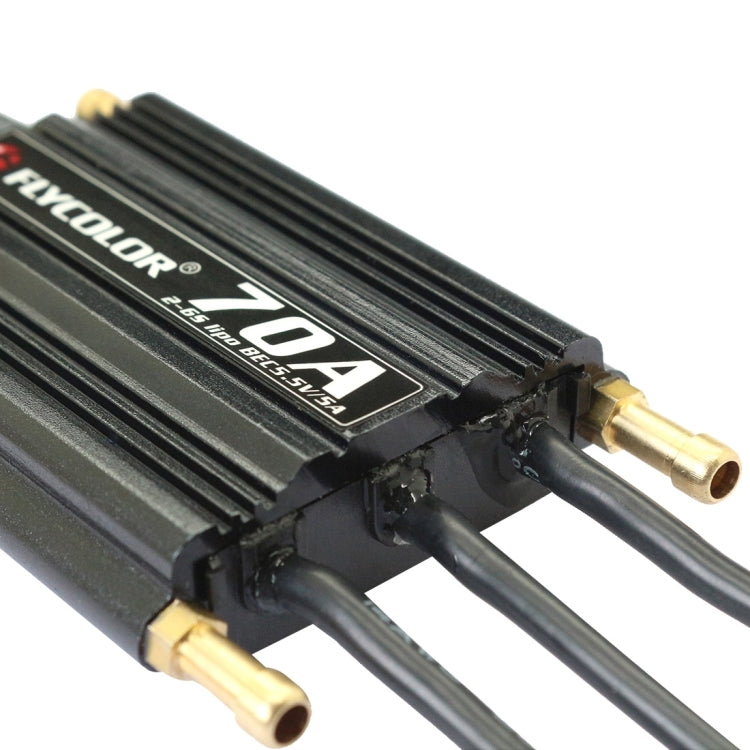 Flycolor Flymoster Series 70A 2-6S Controlador electrónico de velocidad impermeable para barco RC, 70A 2-6S