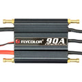 Flycolor Flymoster Series 90A 2-6S Controlador electrónico de velocidad impermeable para barco RC, 90A 2-6S