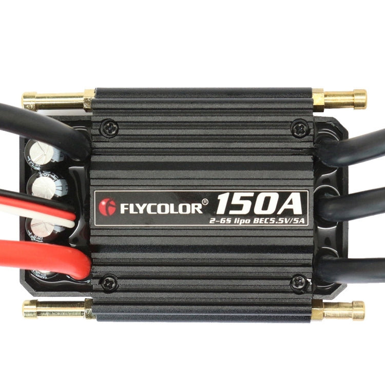 Flycolor Flymoster Series 150A 2-6S Controlador electrónico de velocidad impermeable para barco RC, 150A 2-6S