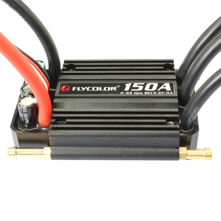 Flycolor Flymoster Series 150A 2-6S Controlador electrónico de velocidad impermeable para barco RC, 150A 2-6S