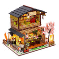 Casa modelo ensamblada DIY creativa, restaurante de Sushi japonés, regalo de cumpleaños