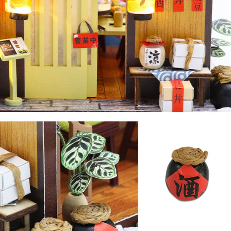 Casa modelo ensamblada DIY creativa, restaurante de Sushi japonés, regalo de cumpleaños