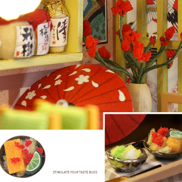 Casa modelo ensamblada DIY creativa, restaurante de Sushi japonés, regalo de cumpleaños