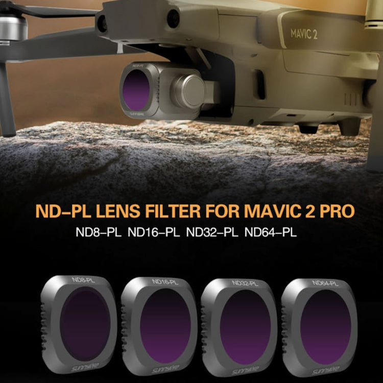 Sunnylife M2P-FI538 ND8-PL + ND16-PL + ND32-PL + ND64-PL ND-PL Filtro de lente para DJI Mavic 2 Pro