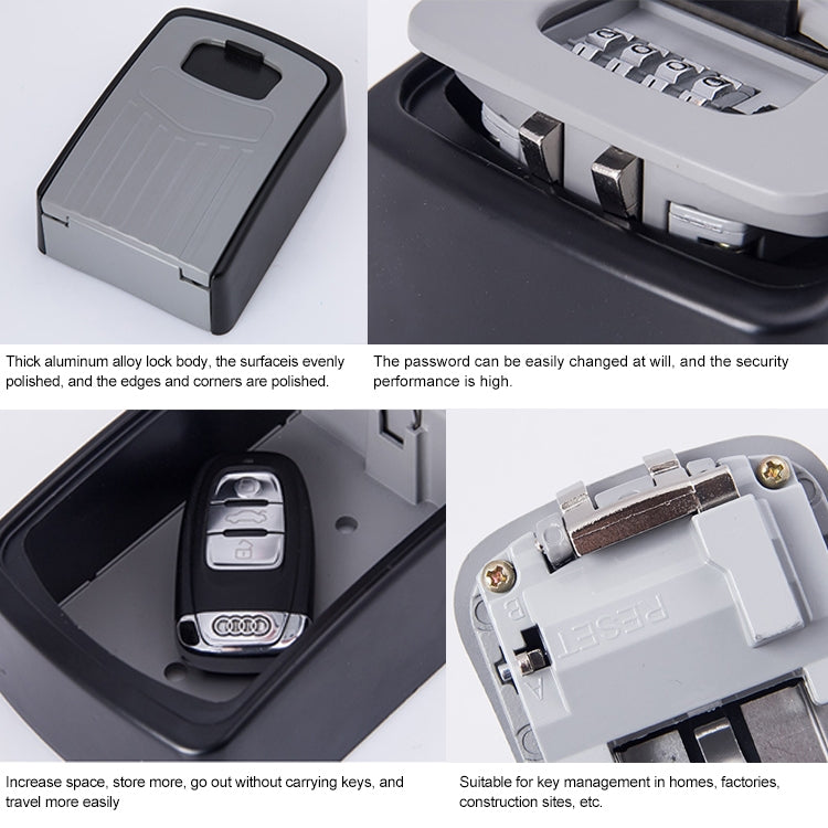 Caja de almacenamiento de metal con cerradura de contraseña grande, caja de seguridad para Villa, gabinete de pared, caja de seguridad