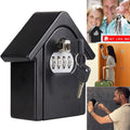Caja de almacenamiento con cerradura de contraseña en forma de cabaña, caja de seguridad para gabinete de pared, con 1 llave