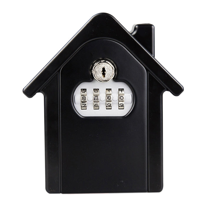 Caja de almacenamiento con cerradura de contraseña en forma de cabaña, caja de seguridad para gabinete de pared, con 1 llave