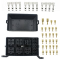 Caja de relés de automóvil de 6 vías para modificación de automóvil F2758 con bloque de terminales